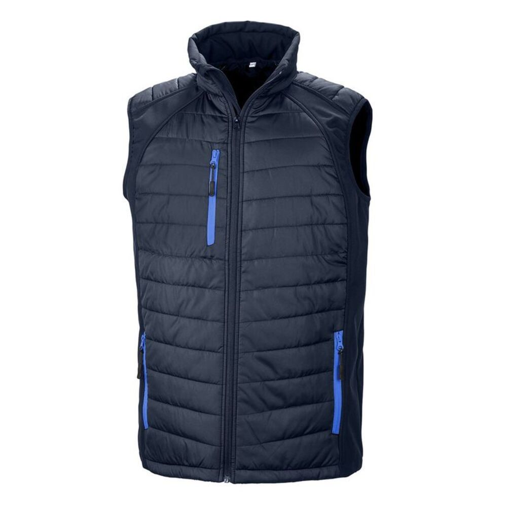 Result Unisex Adult Compass Softshell Gilet / Navy/Royal Blue